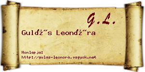Gulás Leonóra névjegykártya